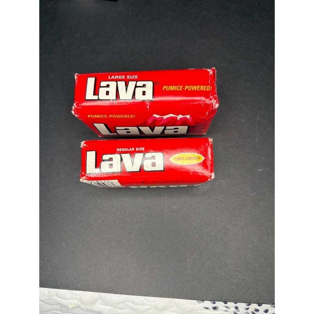 Vintage 1990 (2)‎ Bars of LAVA Pumice Hand Soap P&G Made in USA Large Regular